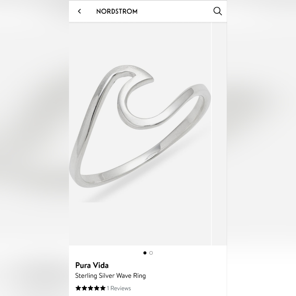 Pura Vida Sterling Silver Wave Ring - Picture 2 of 5